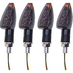 Led Intermitente Para Auto SFONIA 4pcs Intermitentes Moto Indicadores de Motocicleta Luces de Señal de Vuelta de 14 LED 12V Luz Indicadora de Vuelta Impermeable Universal para Motocicleta Scooter Quad Cruiser Off Road