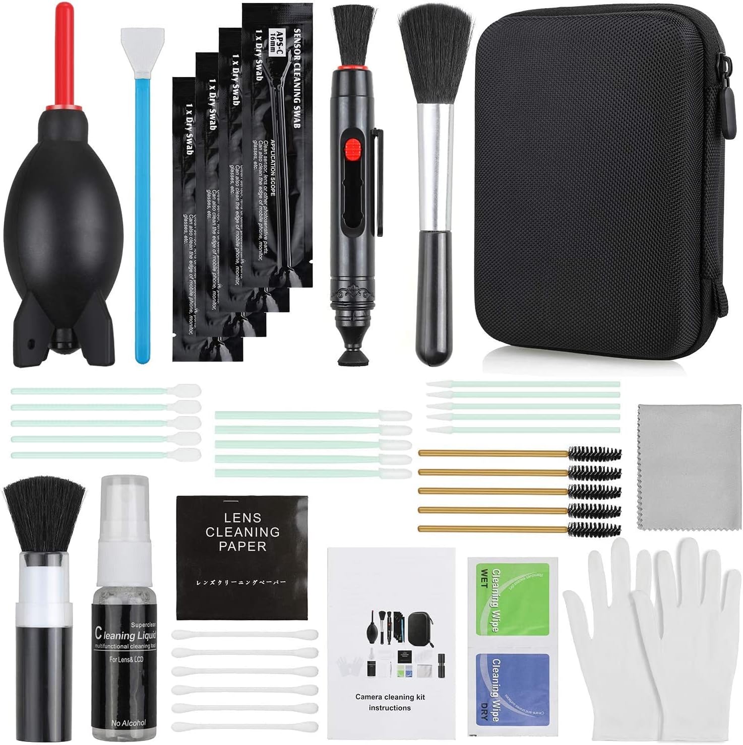 17in1 Camera Cleaning Kit for DSLR Cameras (Canon, Nikon,Sony), with