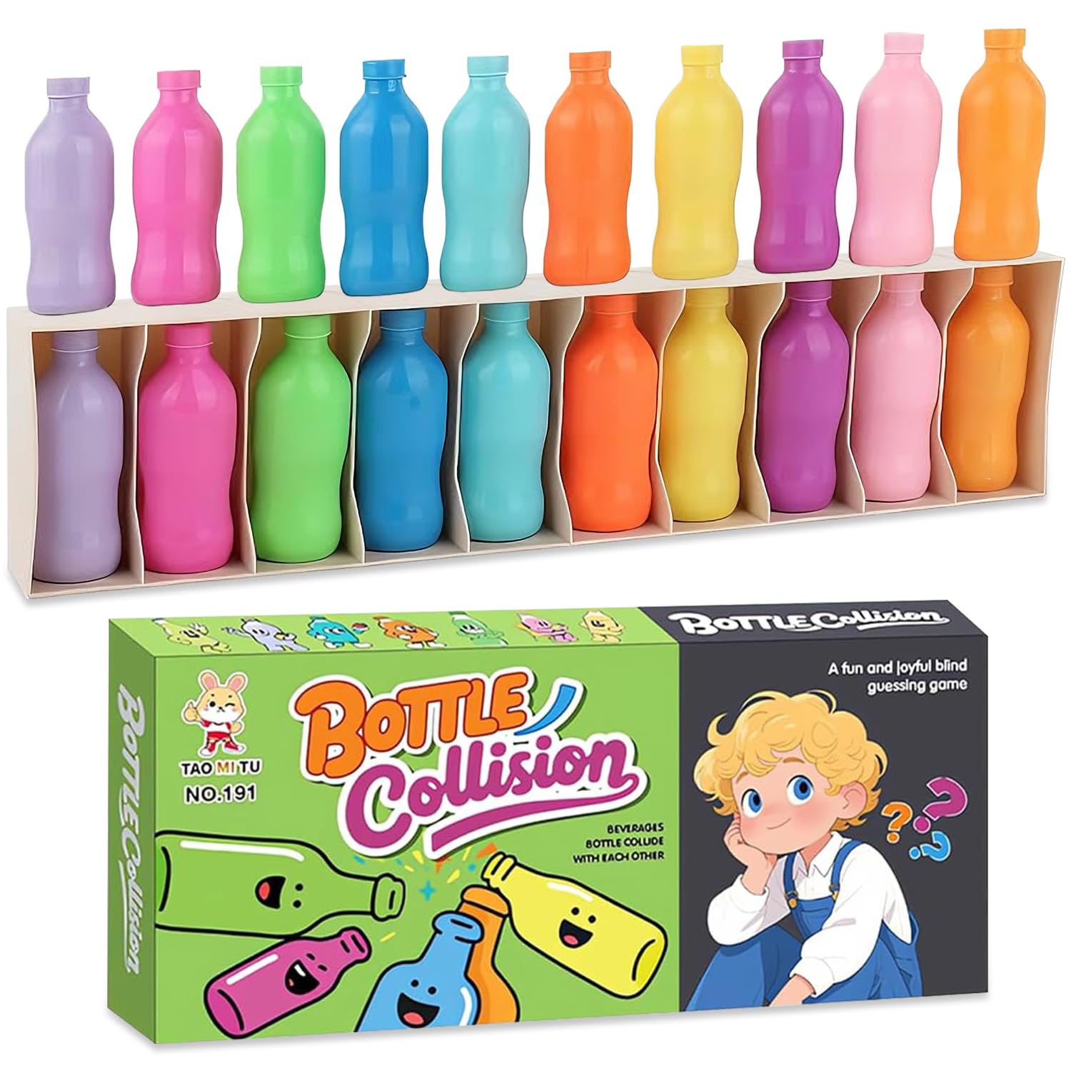 LKNBIF Bottle Flip Challenge Game, Bottle Pairing Game,Group Challenge Games,Color Match Action Games, Hand Speed Memory & Logic Matching Game, Memory Game for Travel Camping Party