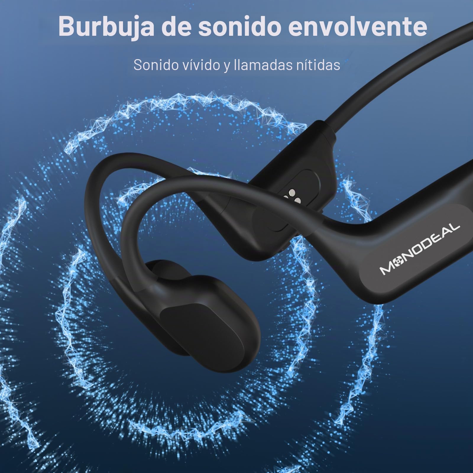 Auriculares Conducción Osea Natacion 16GB MP3 para Nadar Piscina Correr | Impermeable IPX8 para nadar correr, 26g Ultraligero para comodidad, Modos Bluetooth 6.0 y MP3, Material de silicona suave
