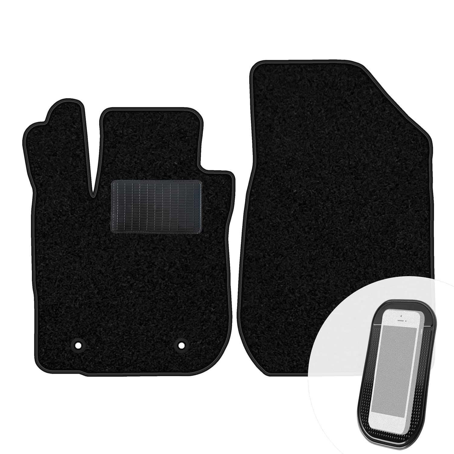 Tapis de sol voiture - Sur mesure pour Dacia SANDERO / STEPWAY (01/2018-12/2020) - Antidérapant - Clips et Scratch - 4 pièces - Auto