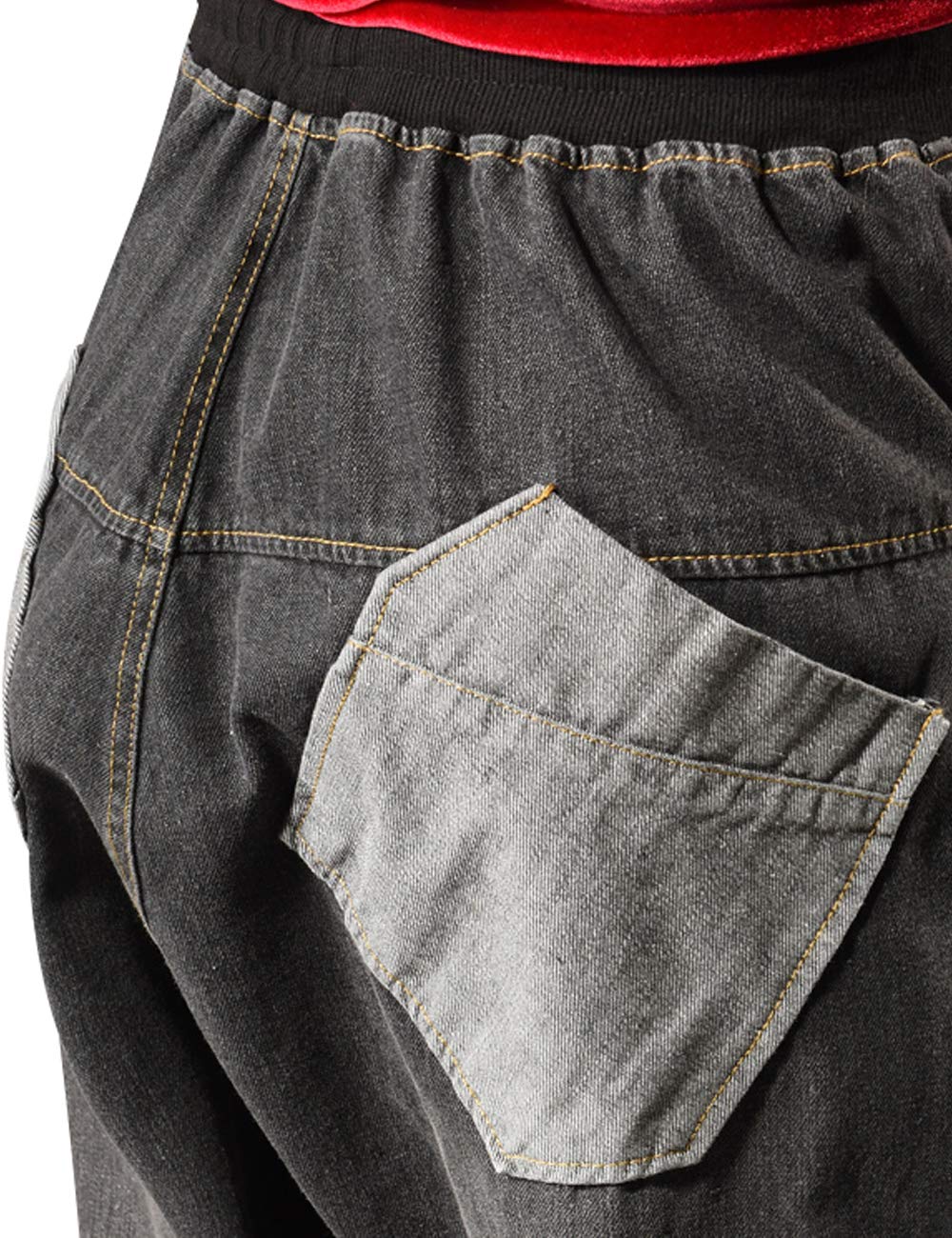 Youlee Donna Vita Elastica Pantaloni Harem Jeans di Cotone