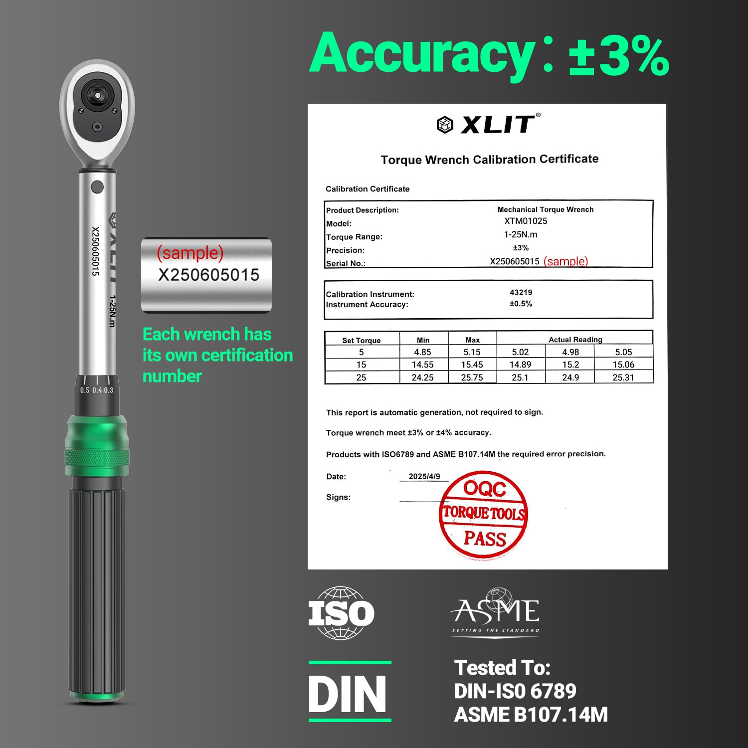 Drehmomentschlüssel 1/4 Zoll, 1-25 Nm ±3% Präzision – 72 Zähne Ratsche aus Chrom-Vanadium-Stahl mit Aufbewahrungsbox für Auto, Motorrad, Fahrrad, KFZ-Wartung & Reifenwechsel