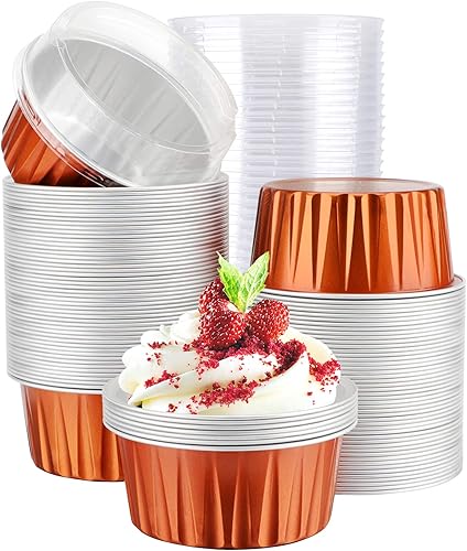 Moldes de aluminio para cocinar, 5onzas, 50 o 100unidades Moldes de aluminio para cocinar, 5onzas, 50 o 100unidades