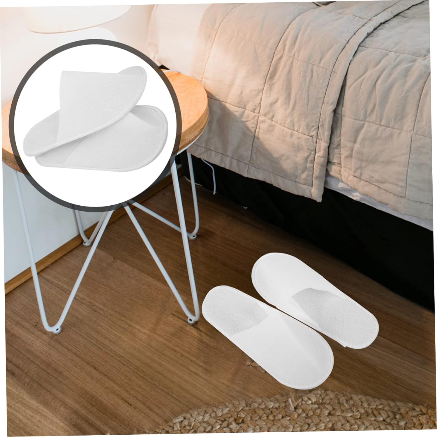 Gatuida 12pairs Slippers Washable Home Slippers Closed Back Comfortable for Men Women Travel Spa Hotel