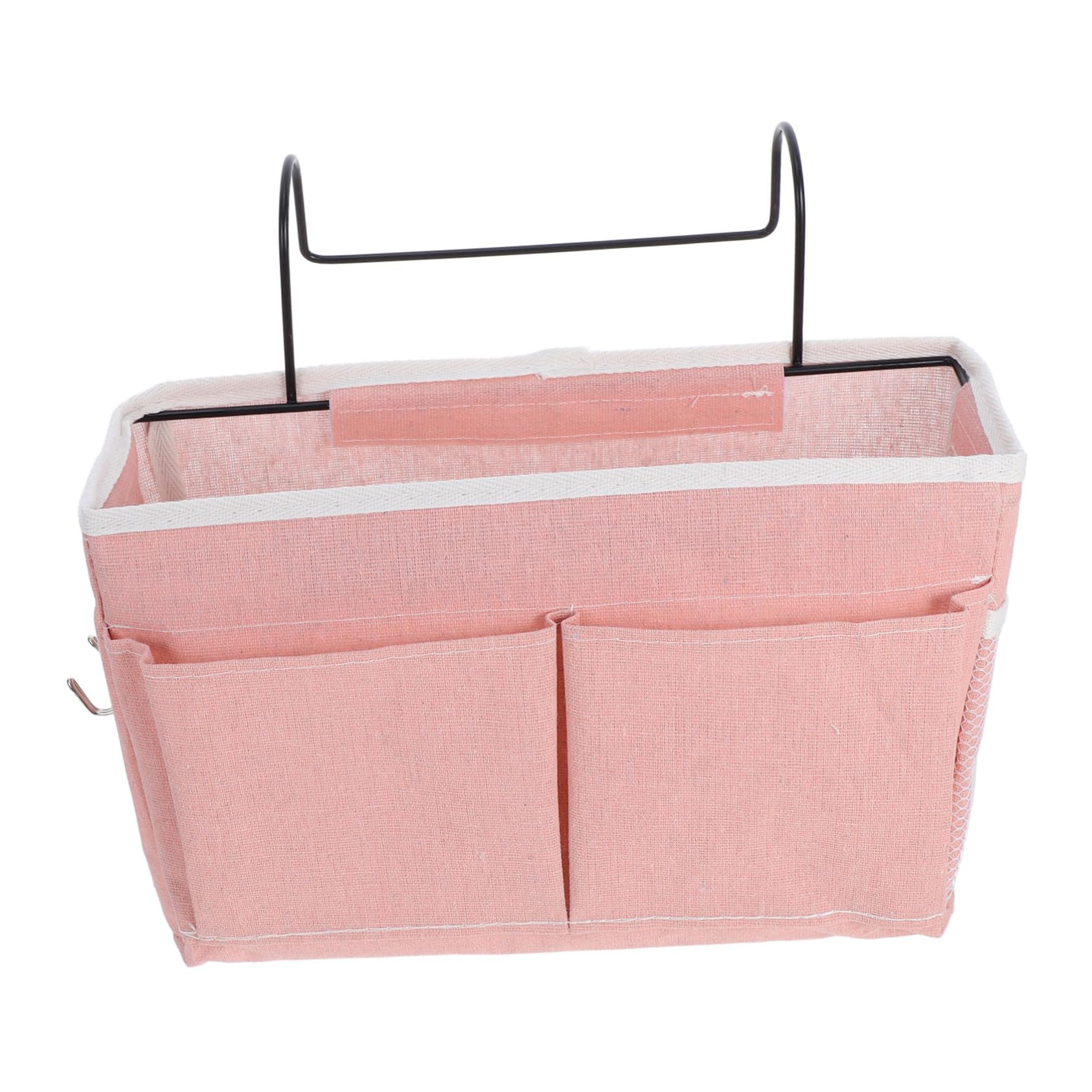 Zerodeko Bedside Hanging Storage Bag Organizer for College Dorm Bunk Beds Fabric Storage Basket for Books Phones Glasses and Sundries Space Saving for Tidy Living