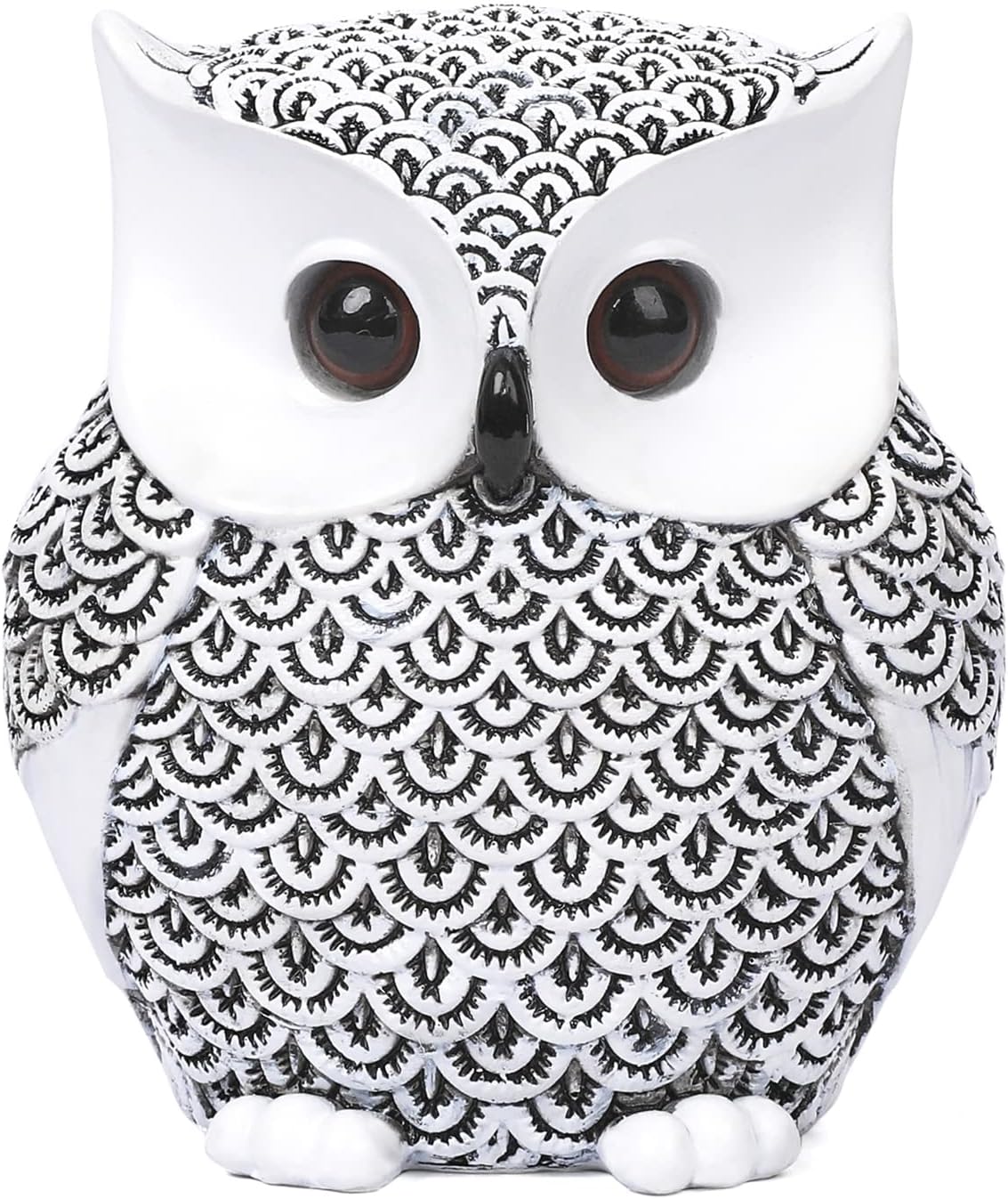 Owl Decor Home Décor Accents Small Decor Items for Shelf Owl Figurines Home Decor Owl Decorations for Home, Office, Gifts for Owl Lover(White)