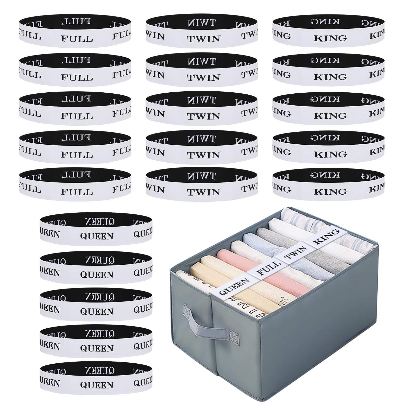 BROPGOD Bed Sheet Organizers and Storage Label Bands - bedding accessories | Mubboo