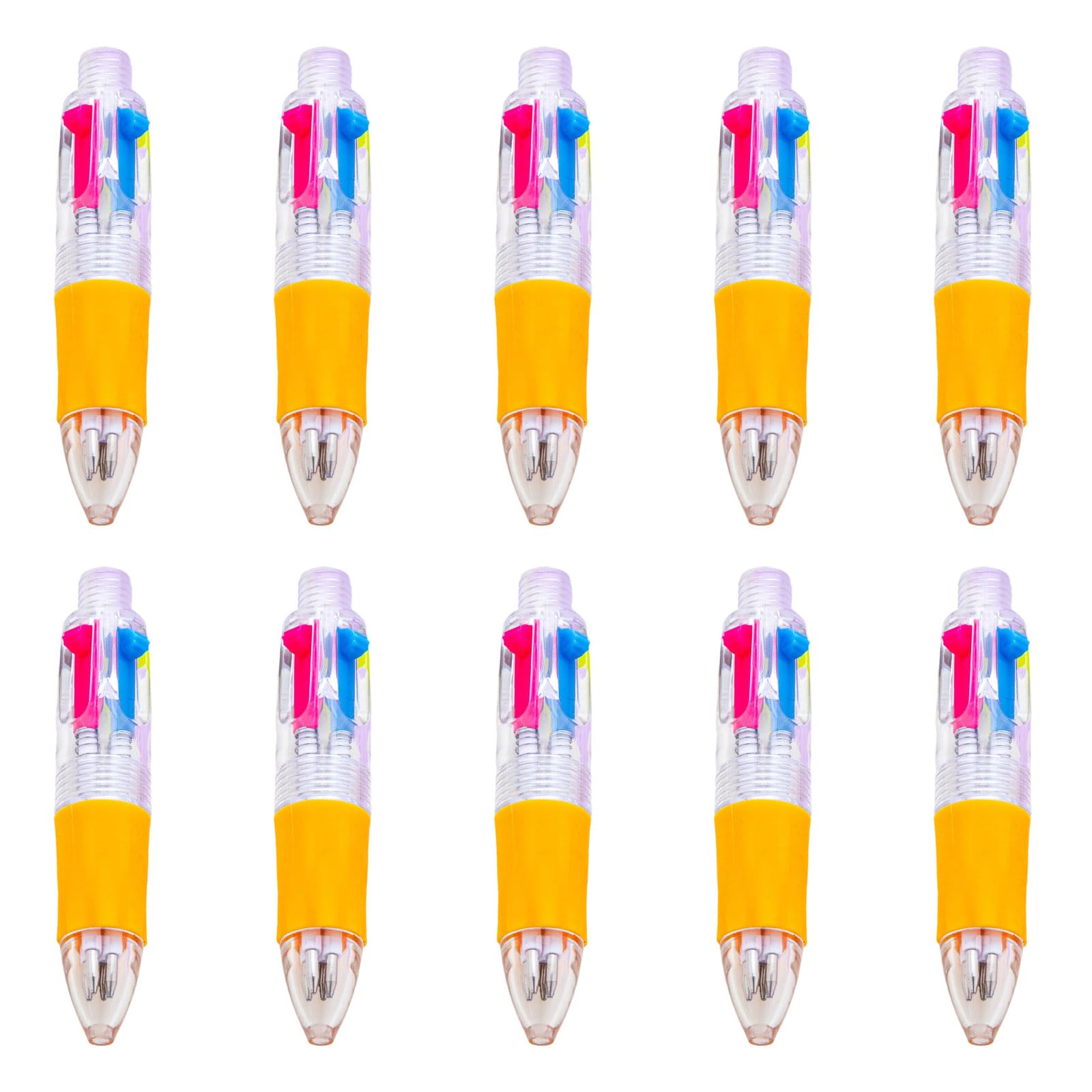 Buxuaaaa B Uxuaaaa 10Pcs Retractable 4-Color Allpoint Pen, Compact Multicolor 1.0Mm Pens For Students School Small Allpoint Pen