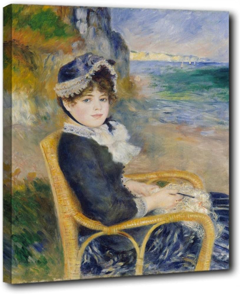 ルノワール　アートプリント　海辺にて ルノワールアートプリント海辺にて