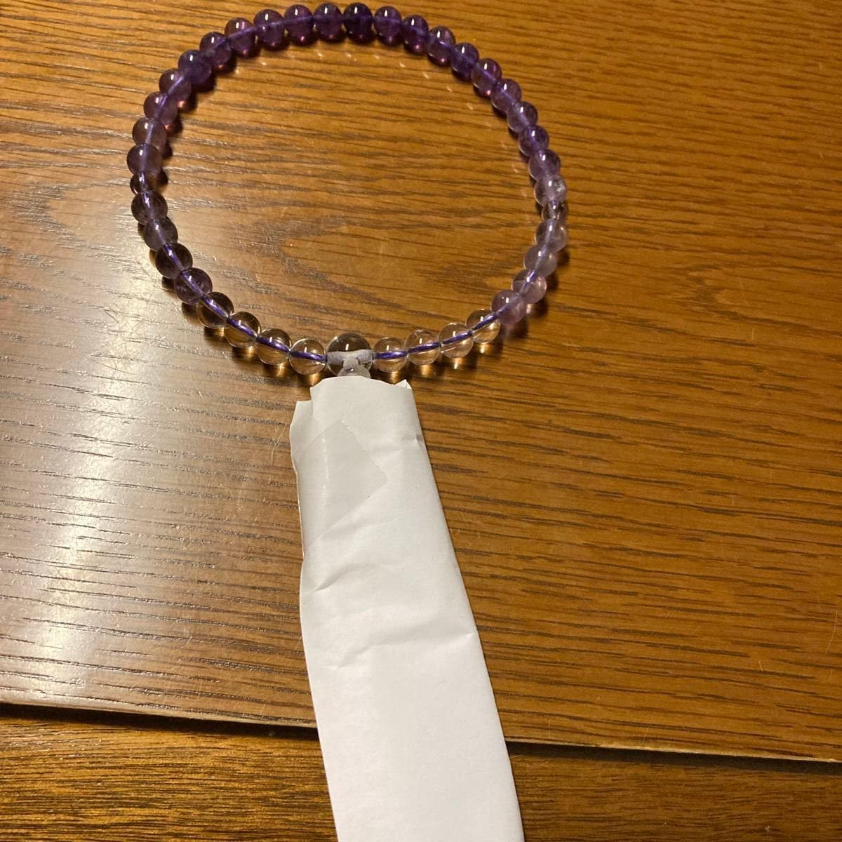 パワーストーンの数珠アメジスト クリアクォーツ 天然石 R