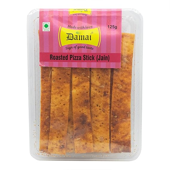 Damai Roasted Pizza Stick (Jain) Namkeen Snack (125g)Roasted Stick