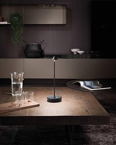 Miniatura 6 de Lámparas de mesa inalámbricas recargables, 6000 mAh, funciona con pilas, lámpara de escritorio LED para exteriores, impermeable, portátil, táctil,