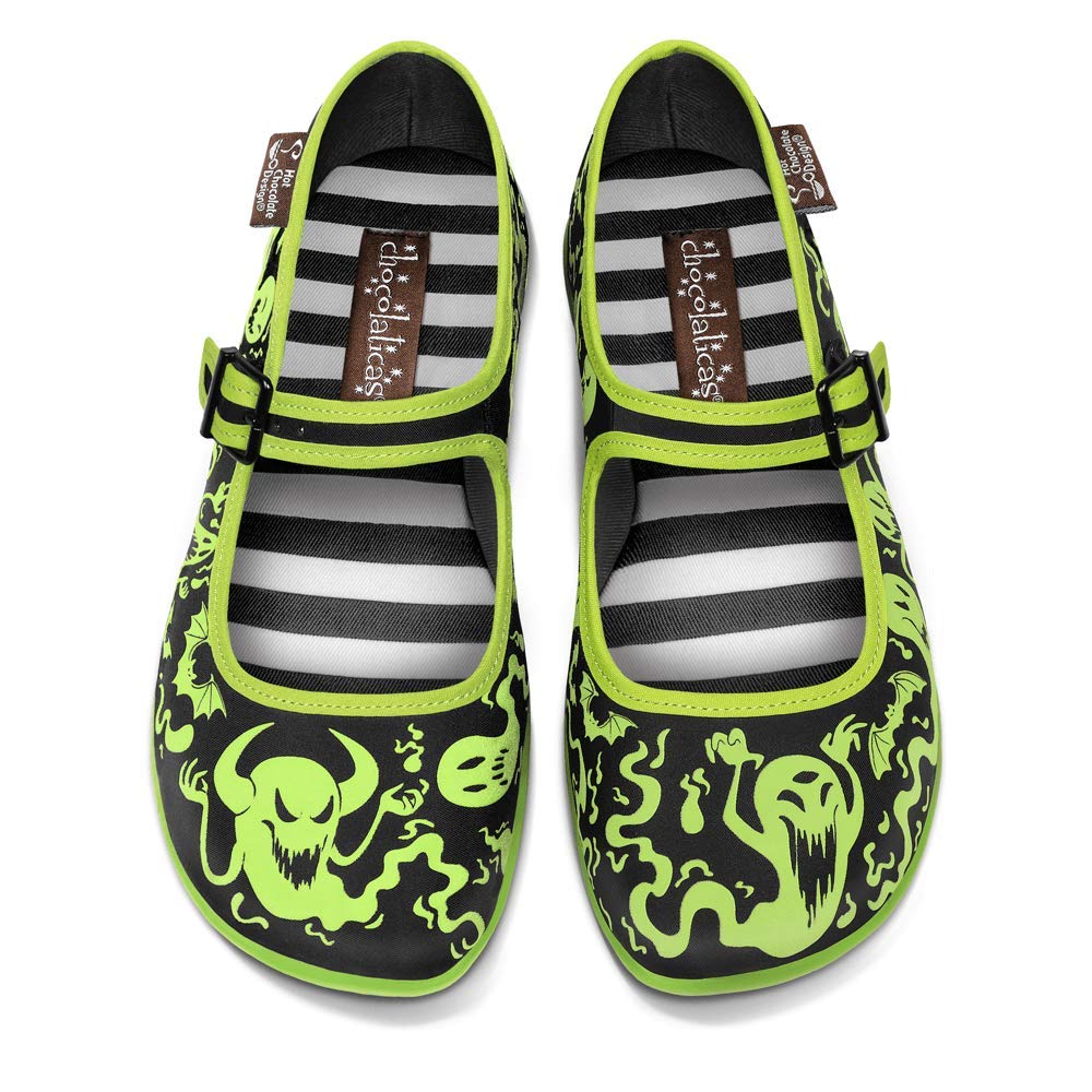 Hot Chocolate Design Chocolaticas Funky Canvas Women's Mary Jane Flat Shoes — view 130