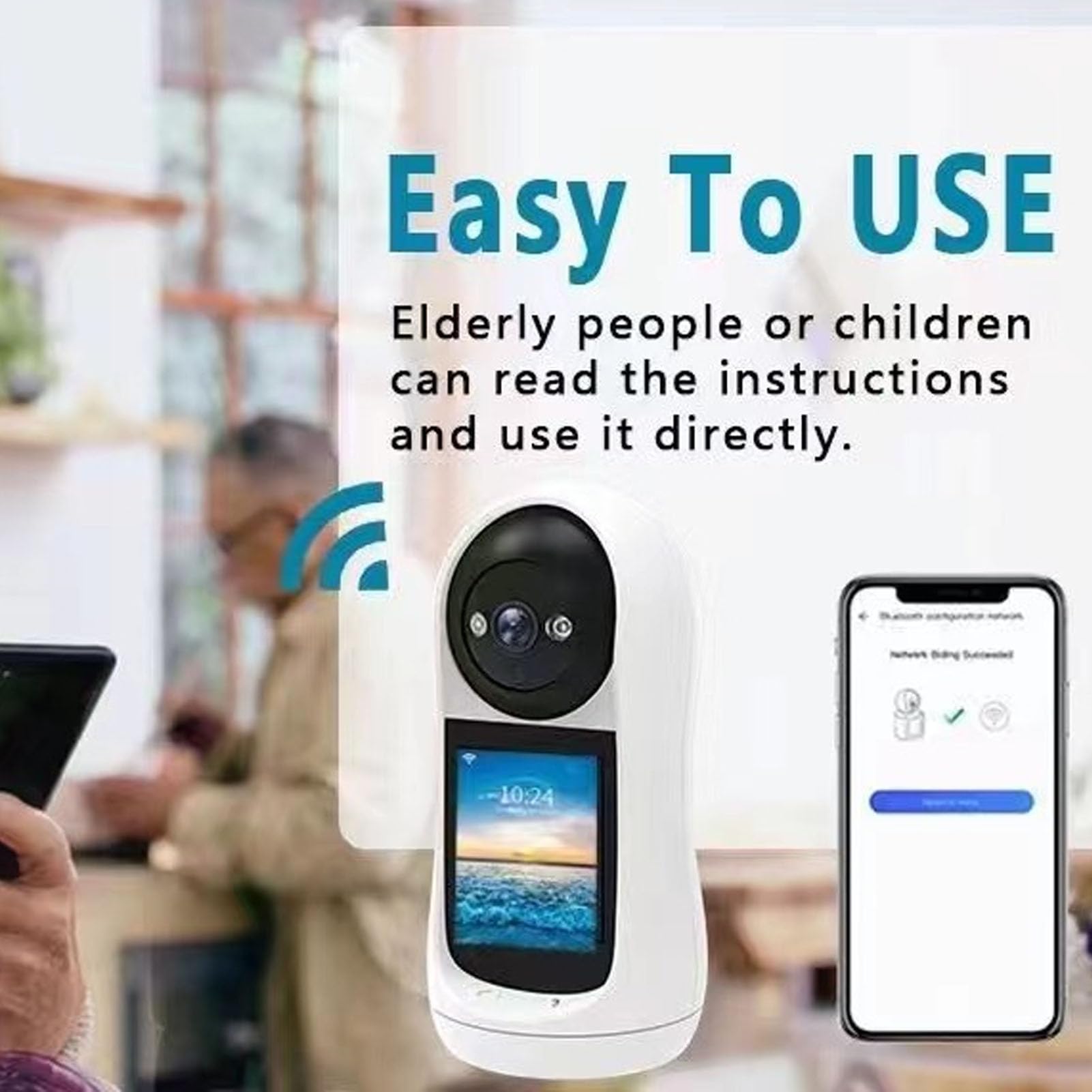 Zunate HD Video Baby Monitor 2.8 Inch Display Night Vision Voice Intercom Motion Tracking for Baby Pet - Image 4