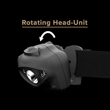 Princeton Tec Vizz II LED Headlamp 200 Lumen Maxbright Spot + Flood Mode, IPX7 Waterproof, Regulated Output, intrinsically Safe, Runs on 3 AAA, Lightweight 92 g, Ideal for Professional use