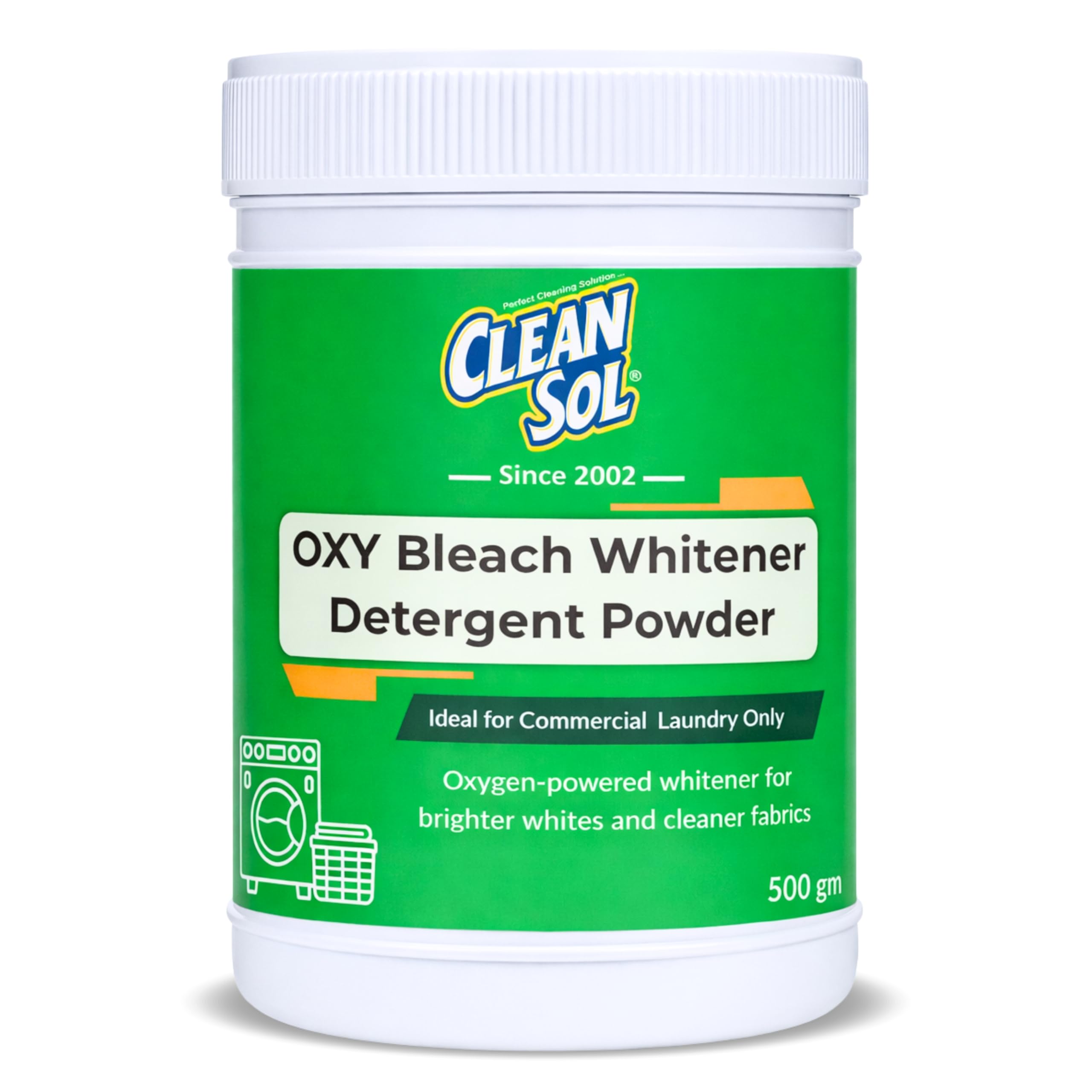 Cleansol Oxygen Bleach Powder 500g | Fabric Whitener, Color-Safe Brightener & Stain Remover | Chlorine-Free Laundry Booster for White & Colored Clothes