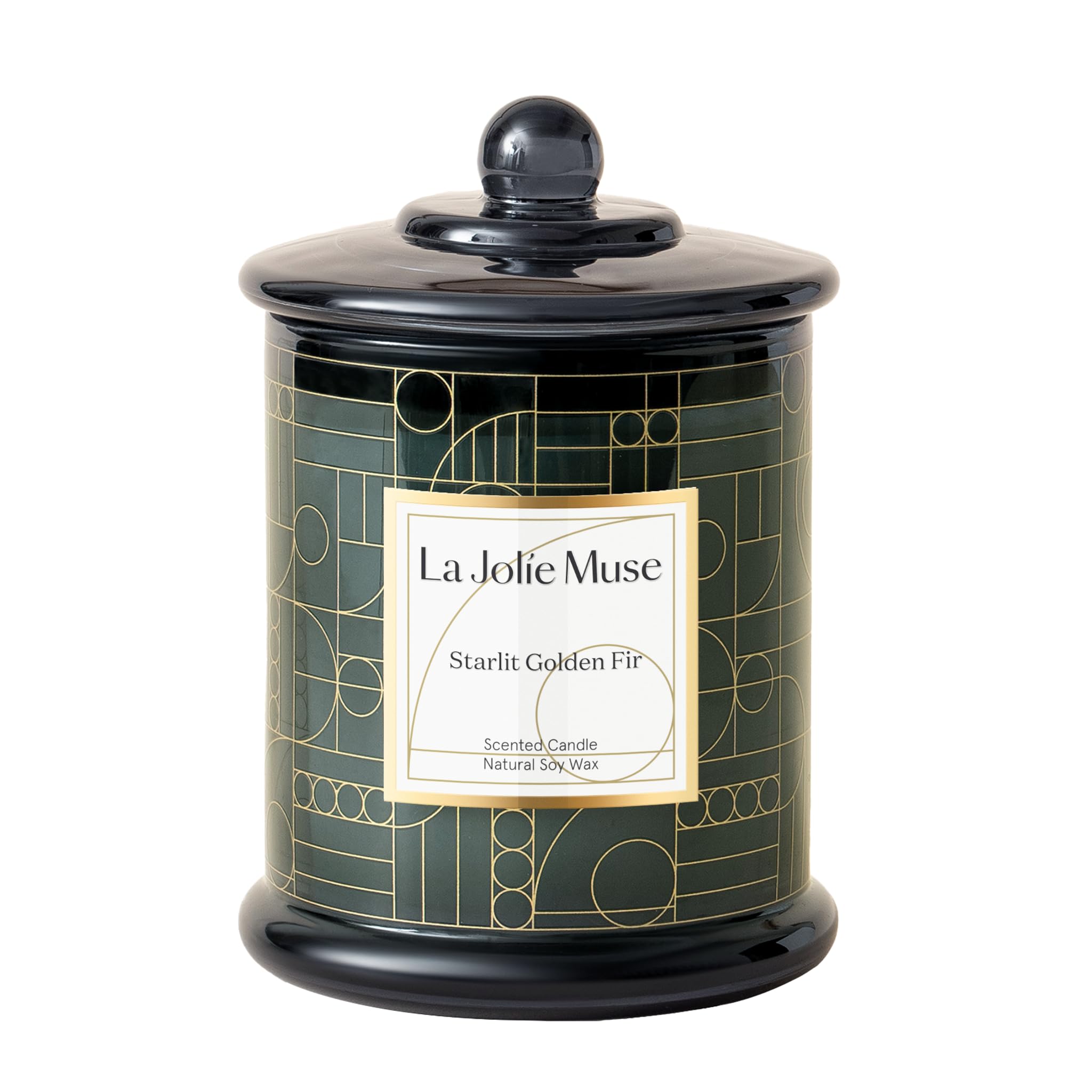 LA JOLIE MUSE Christmas Candle, Cedarwood & Cypress Holiday Gifts, 75 Hours Long Burning, Natural Soy Candle Gift, Fancy Jar Decorative