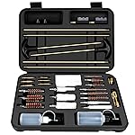 Laziiey Universal Gun Cleaning Kit, Rifle Cleaning Set with Reinforced Brass Rods, Brass Jags and Slotted Tips