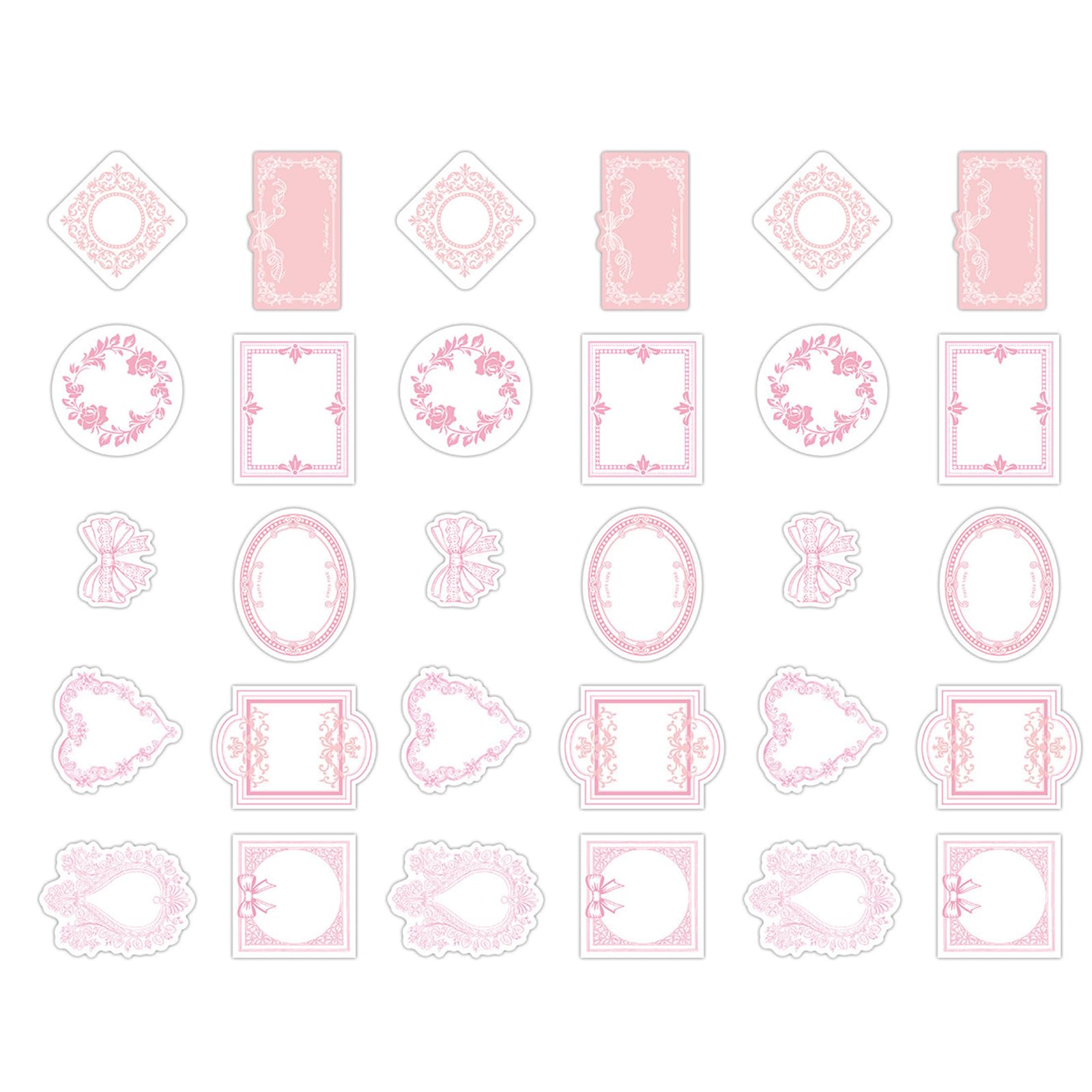 Hsioluted Rose Train 30 Sheets Decoration Paper Scrapbooking Paper Framework Notepads Retro Message Notes Memos Pad Craft