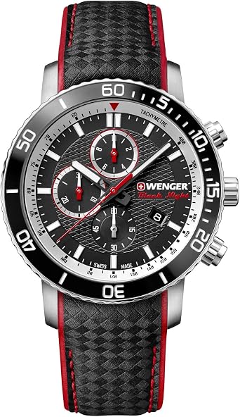 Cronografo Wenger Uomo Roadster Black Night - Orologio al quarzo analogico  in acciaio inossidabile fabbricato in Svizzera 01.1843.105 : Amazon.it:  Orologi
