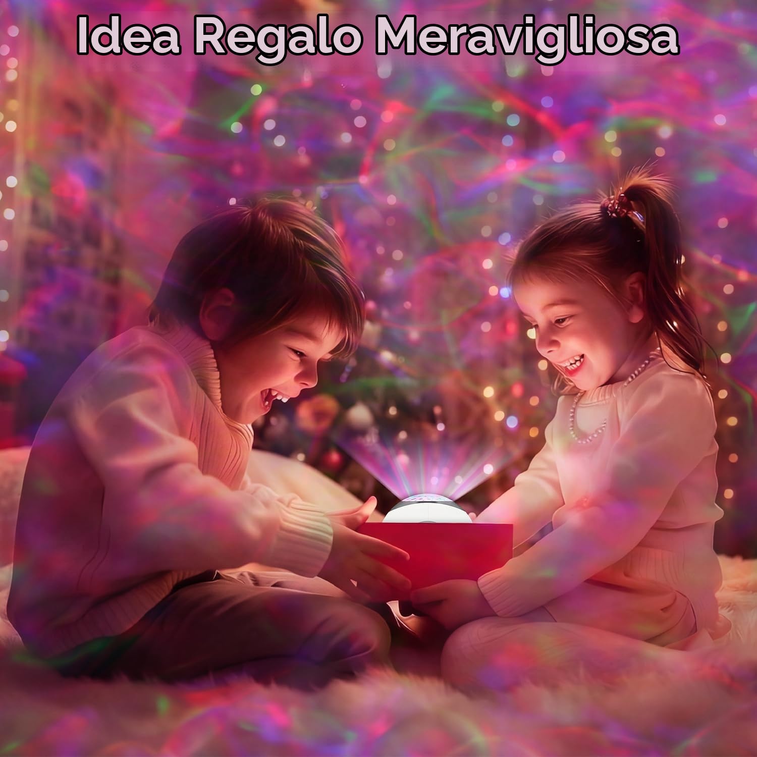 ibell Lampada Proiettore Stelle, Proiettore Stelle Soffitto Bambini, LED Lampada Romantica Cielo Stellato con Timer, Telecomando, Regalo per Adulto, Bambini