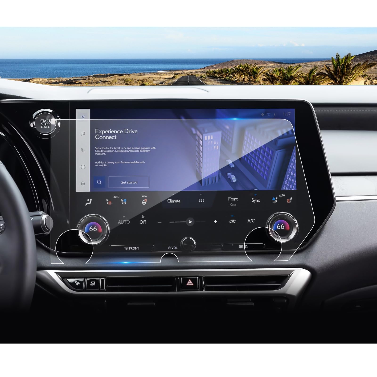 Protector De Pantalla De Vidrio Templado Para Lexus NX 2022-2023 - 14 Pulgadas, Compatible Con Pantalla Táctil