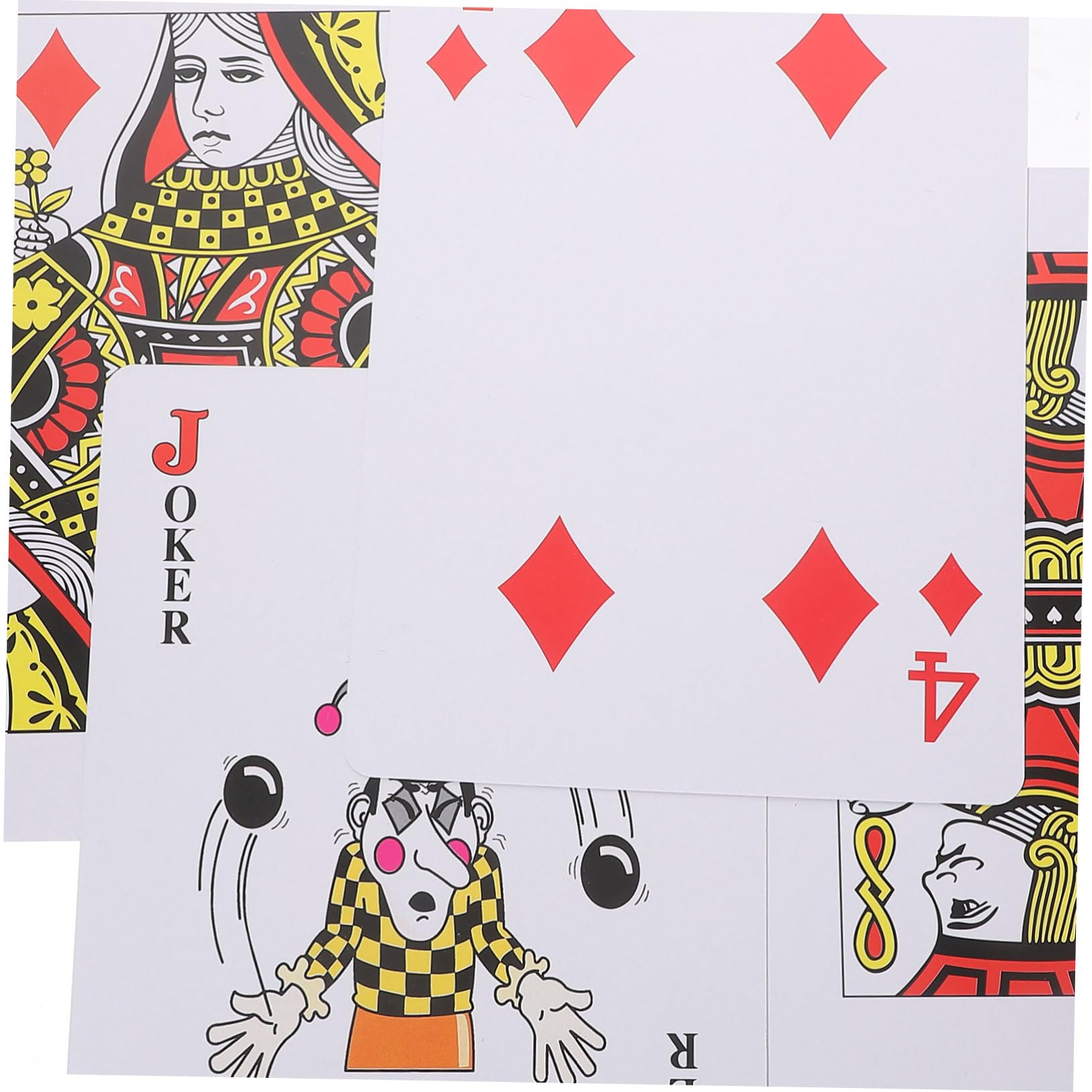 Abaodam Carte da Gioco Poker Giganti a Grandi Caratteri 8x, Bianche | Carta Patinata, Superficie Liscia, Set da 1 per Adulti, per Party e Outdoor