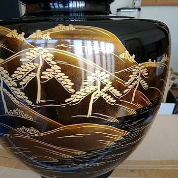 輪島塗 花瓶 Amazon.co.jp: 輪島塗 木製漆塗 花瓶 高さ28cm 重さ約3kg