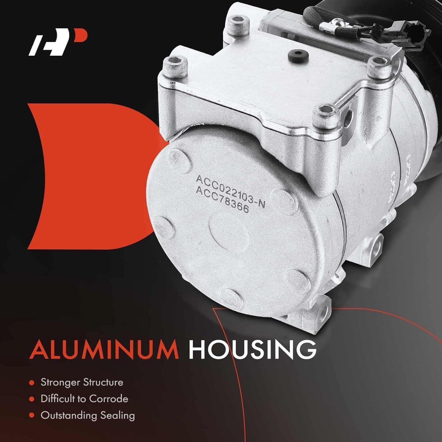 A-Premium A/C Compressor with Clutch Compatible with Hyundai Elantra 1997-2000, Tiburon 1998-2001, HS15 Compressor Type not FS10 Compressor