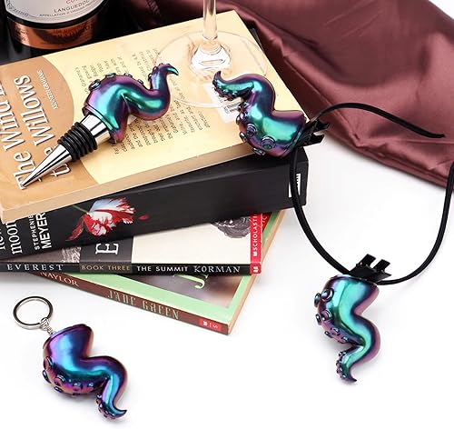 Miniatura 7 de JINGBIN Moldes de resina para tentáculos de pulpo, 2 moldes de tapón de botella para resina con 5 moldes de acero inoxidable para proteger el vino,