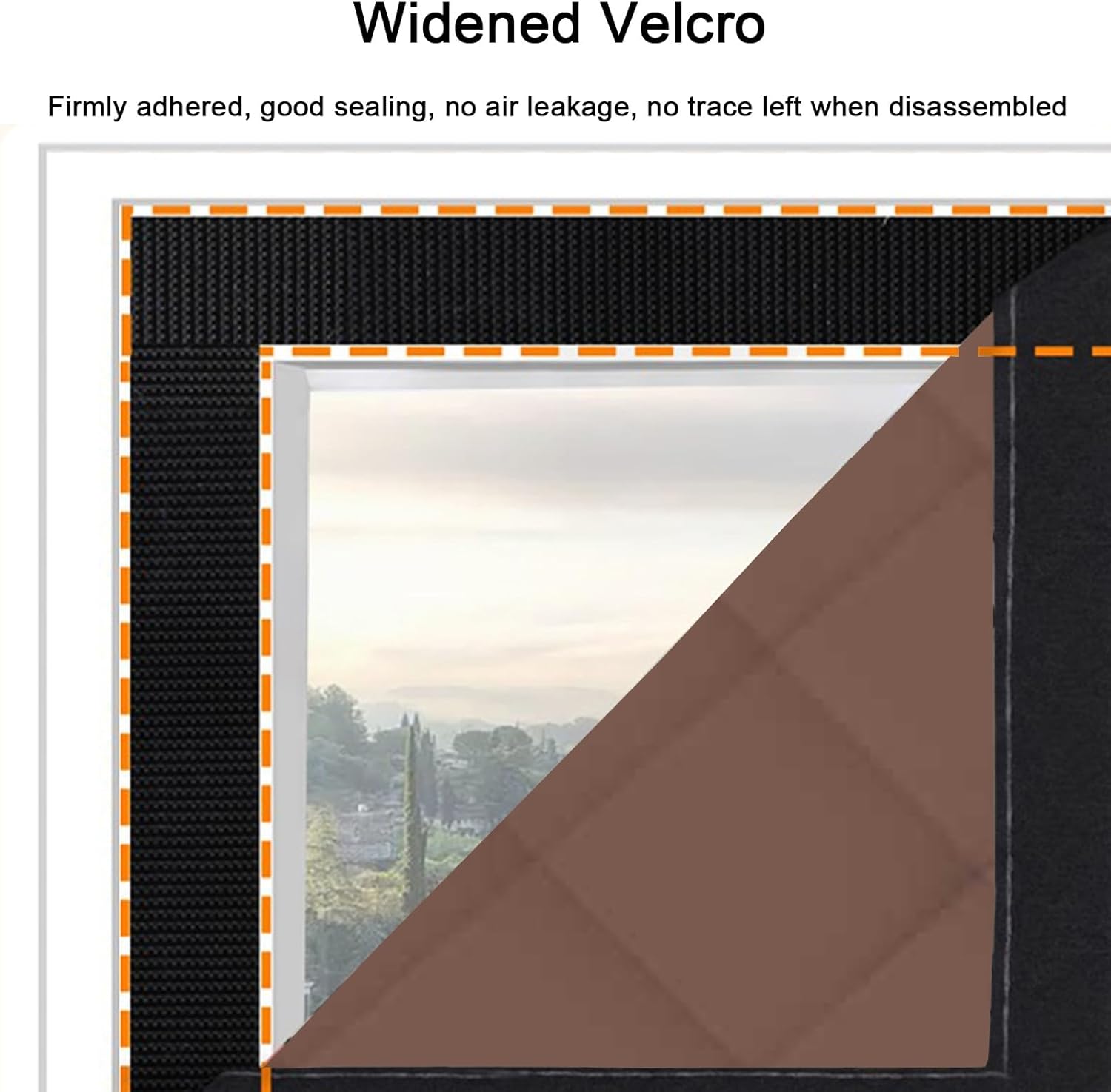 Weatherproofing Window Insulation Kits Cold and Noise Proof, Blackout Curtains Protecting Privacy, Window Insulation Temperature Protection Waterproof(Brown,150x100cm/59x39in)