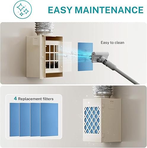 Miniatura 6 de HG Power - Kit de ventilación para secadora interior, caja de ventilación de metal para secadora, solapa de ventilación de seguridad, trampa de