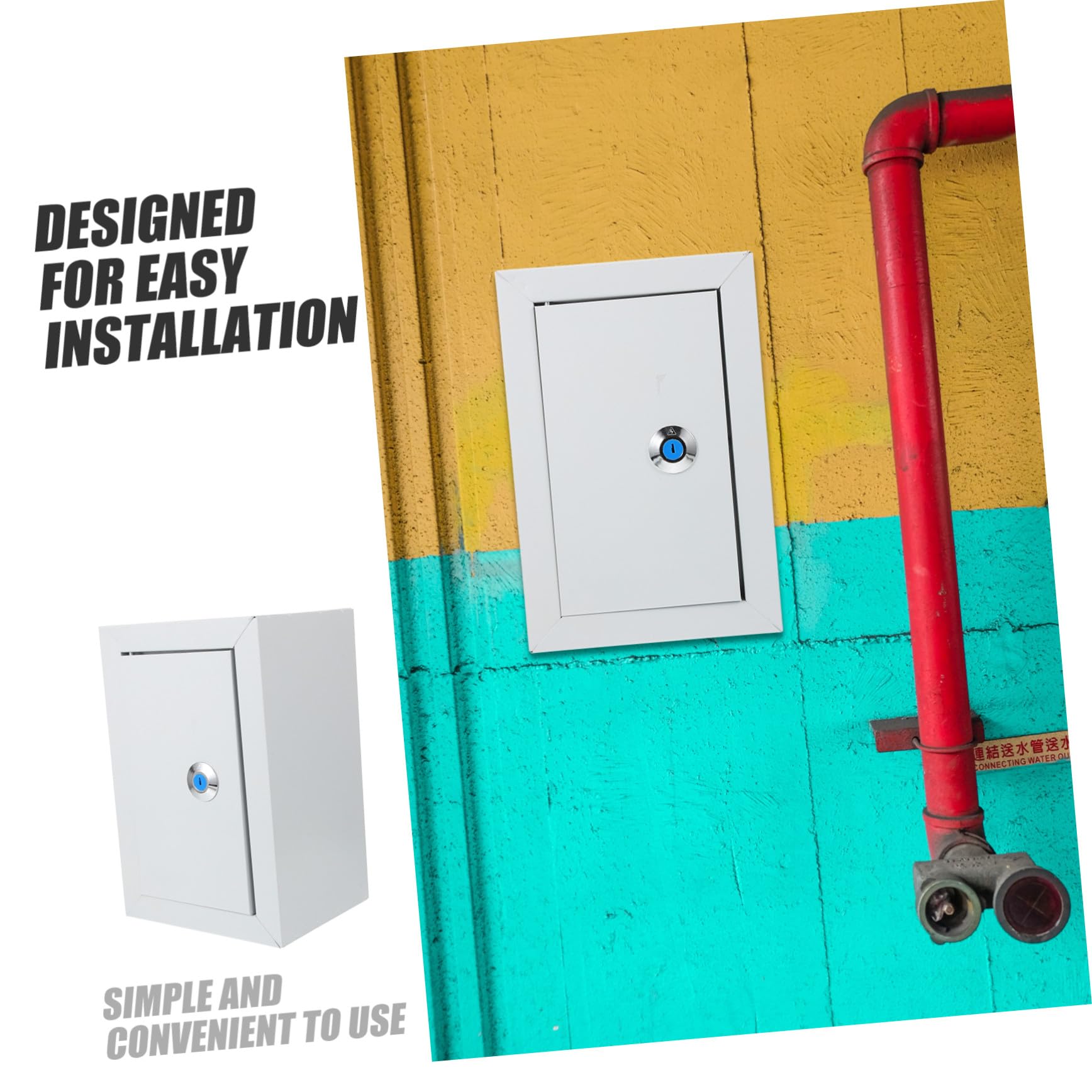 jojofuny Cassetta di Distribuzione Elettrica da Parete in Ferro Bianca per Uso Domestico Protezione Sicurezza e Funzionamento Affidabile