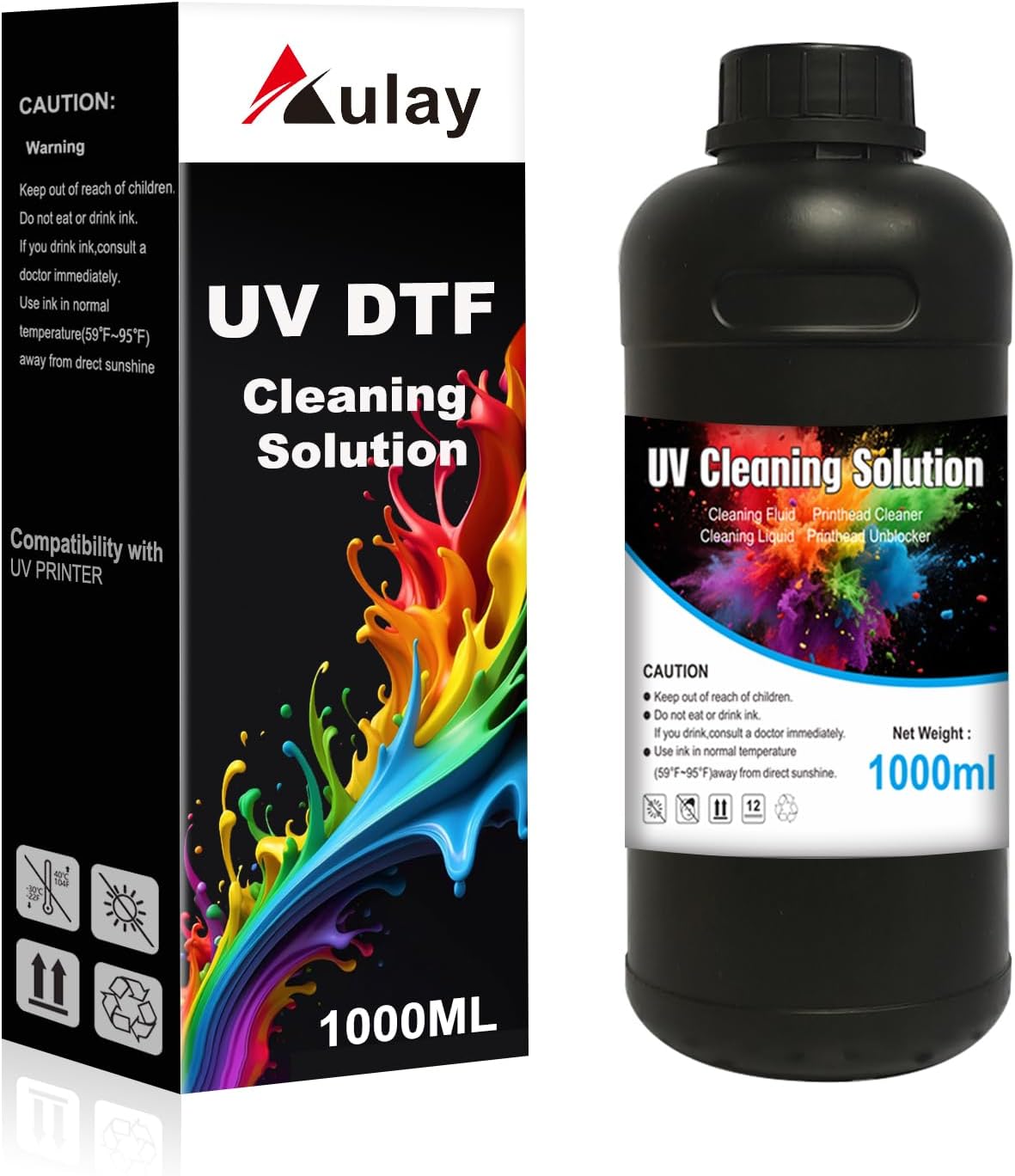 UV DTF Ink Cleaning Solution 1000ML for UV Printer XP600 TX800 i3200 i1600 L805 1390 DX4 DX5 DX6 DX7 DX10 printhead UV Sticker Printer