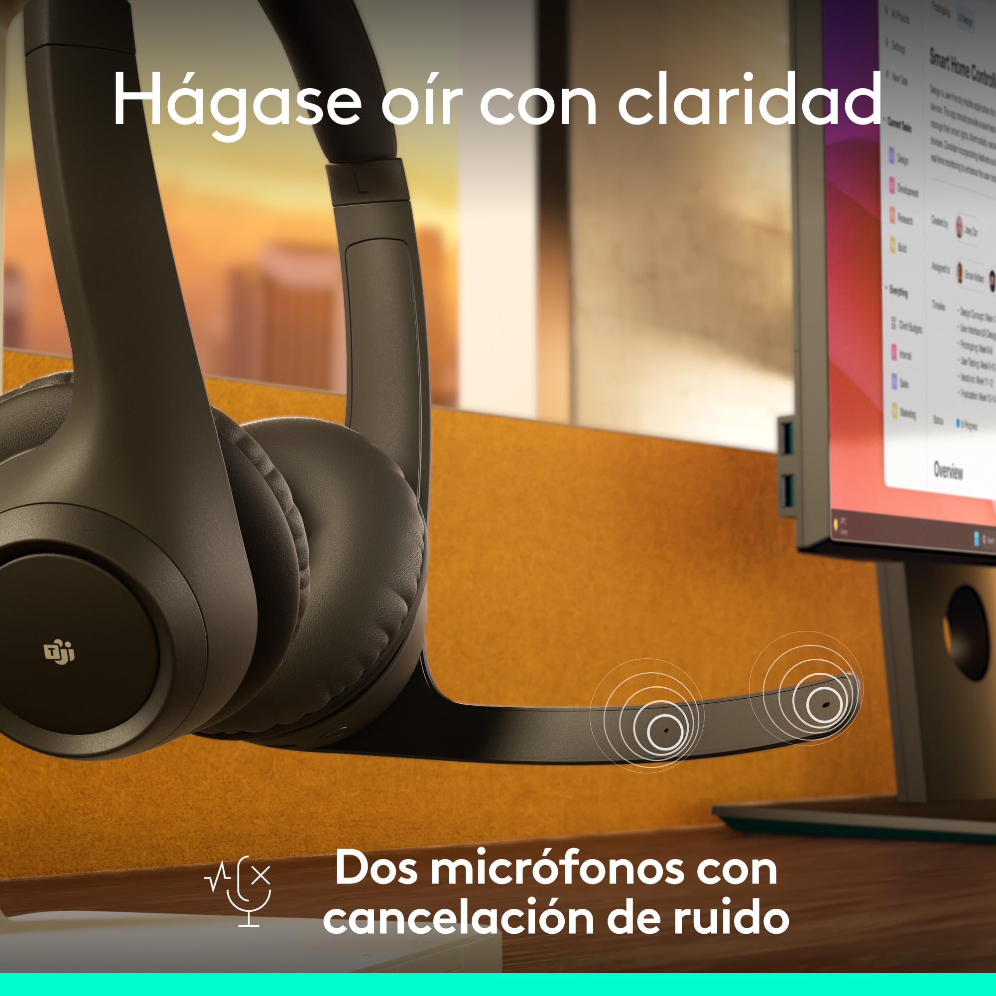 Logitech Zone 305 for Business, Auriculares inalámbricos Bluetooth | Micrófono Microsoft Teams, Windows/Mac/Chrome/Linux/iOS/iPadOS/Android - Negro