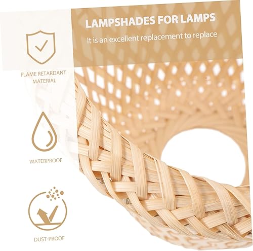 Miniatura 3 de 2 unids tejiendo pequeña pantalla retro estilo barril luz cubierta para decoración del hogar uso interior restaurante hotel versátil pantalla de