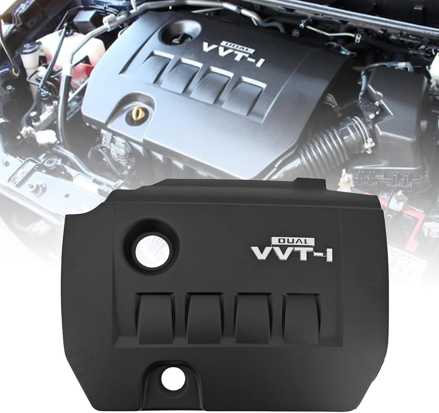 11212-37010 VVT-i Engine Top Cylinder Head Cover Compatible with Toyota Corolla 2009-2019 Camry 2011-2016, Fits for Lexus RX300 RX330 RX350 1999-2018 Engine Intake Manifold Cover Replace# 1121237010