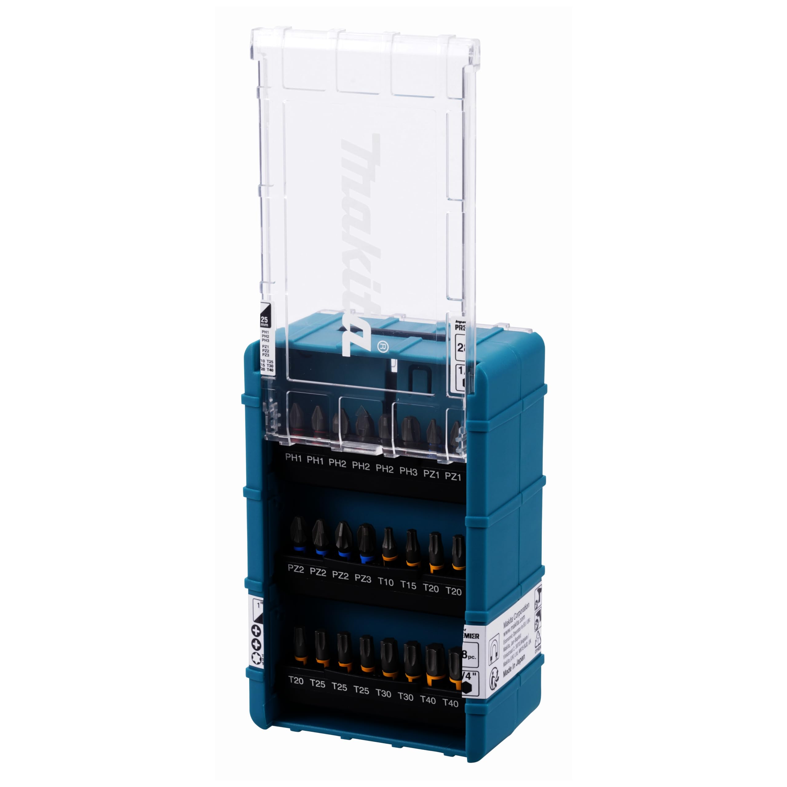 Makita E-25068 Impact Premier - Juego de brocas de torsión de 28 piezas