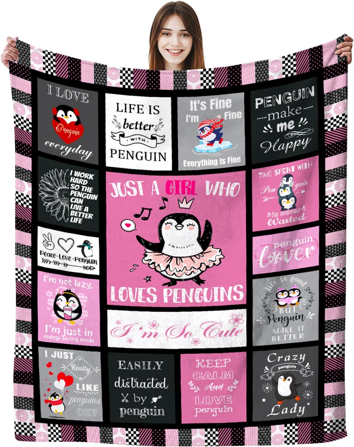 Amazon.com: LEISIFUL Penguin Blanket,Penguin Gifts for Women Girls
