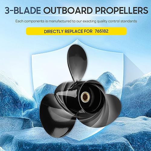 Miniatura 2 de 3-Blade Aluminum Outboard Boat Propeller - for BRP Johnson Evinrude Engines