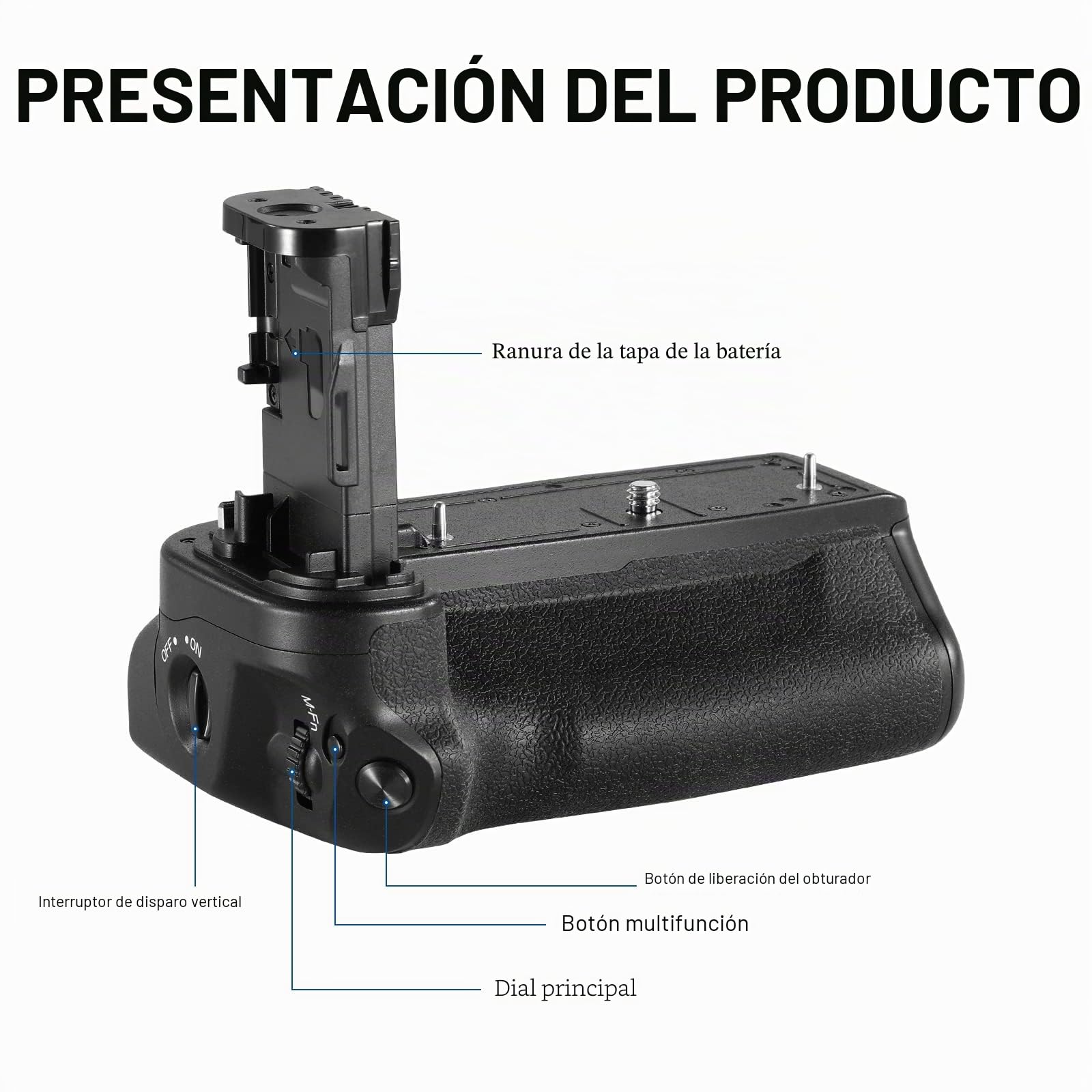 NEEWER Reemplazo de Empuñadura de Batería para BG-R10 Compatible con Canon EOS R5 R5C R6 R6 Mark II Cámaras sin Espejo, Alimentado por Baterías LP-E6N/LP-E6NH para Disparo Vertical Estable