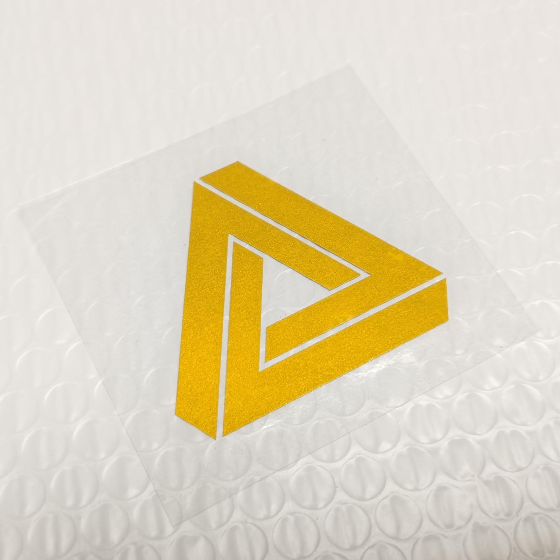HAfgDJ Motorcycle Helmet Sticker Triangle Warning Waterproof Reflective Decal