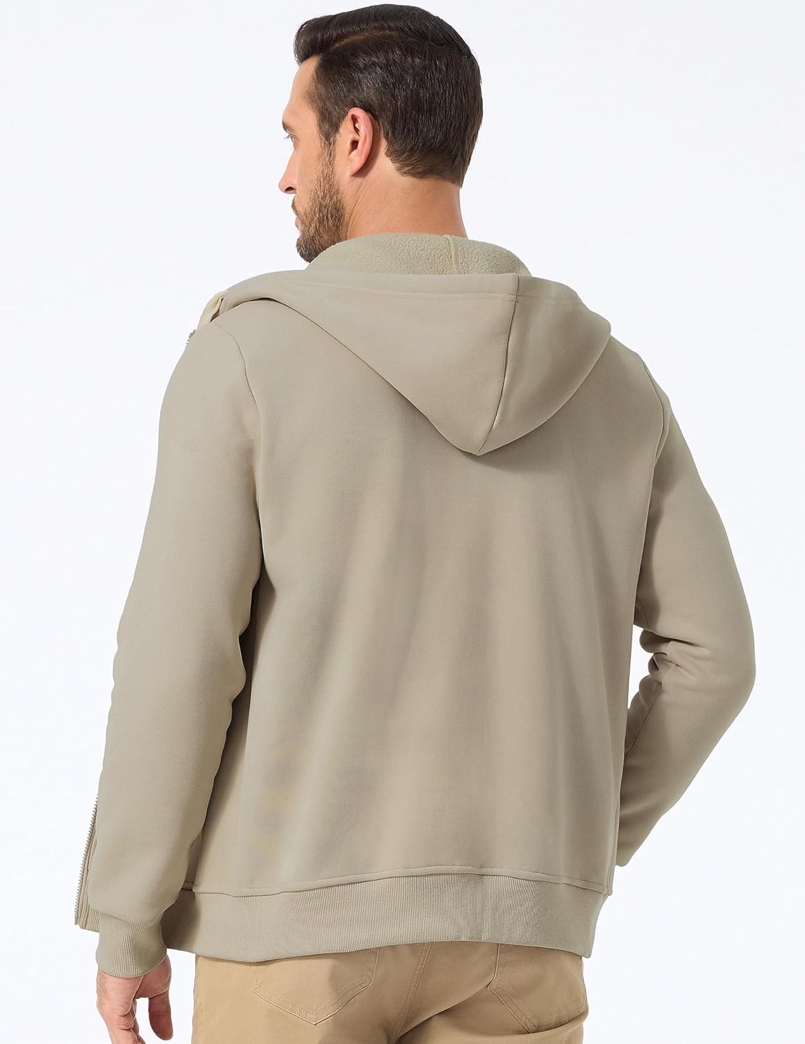 JMIERR Mens Full Zip Hooded Fleece Drawstring Hoodies Pullover Sweatshirts Casual Long Sleeve Shirts - Image 2