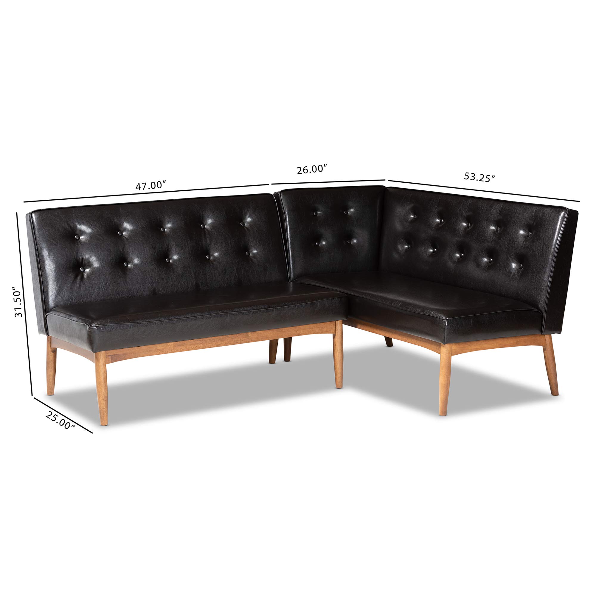 Amazon.com - Baxton Studio Arvid Mid-Century Modern Dark Brown