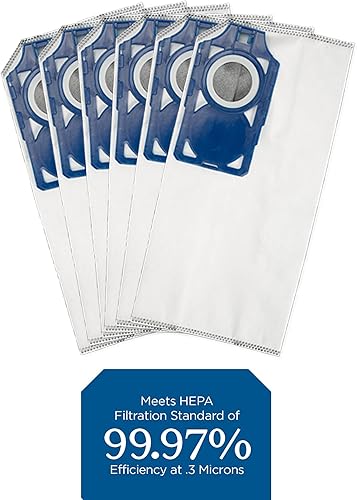 Miniatura 4 de Riccar R30D - Bolsas para aspiradora con filtro HEPA, color azul aire tándem con infusión de carbón, seis bolsas incluidas, RNHC-6