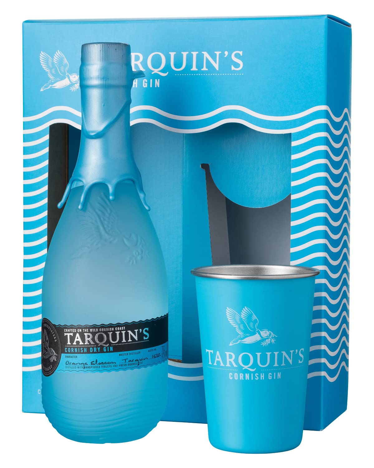 Tarquin's Cornish Dry Gin and Metal Cup Gift Set, 70 cl