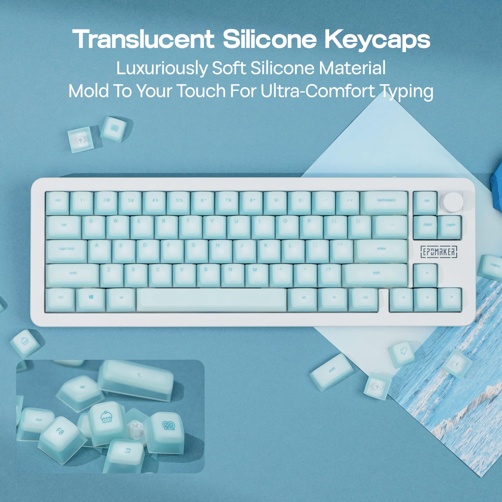 Amazon.com: EPOMAKER AegisSil Keycap Set, Silicone Material