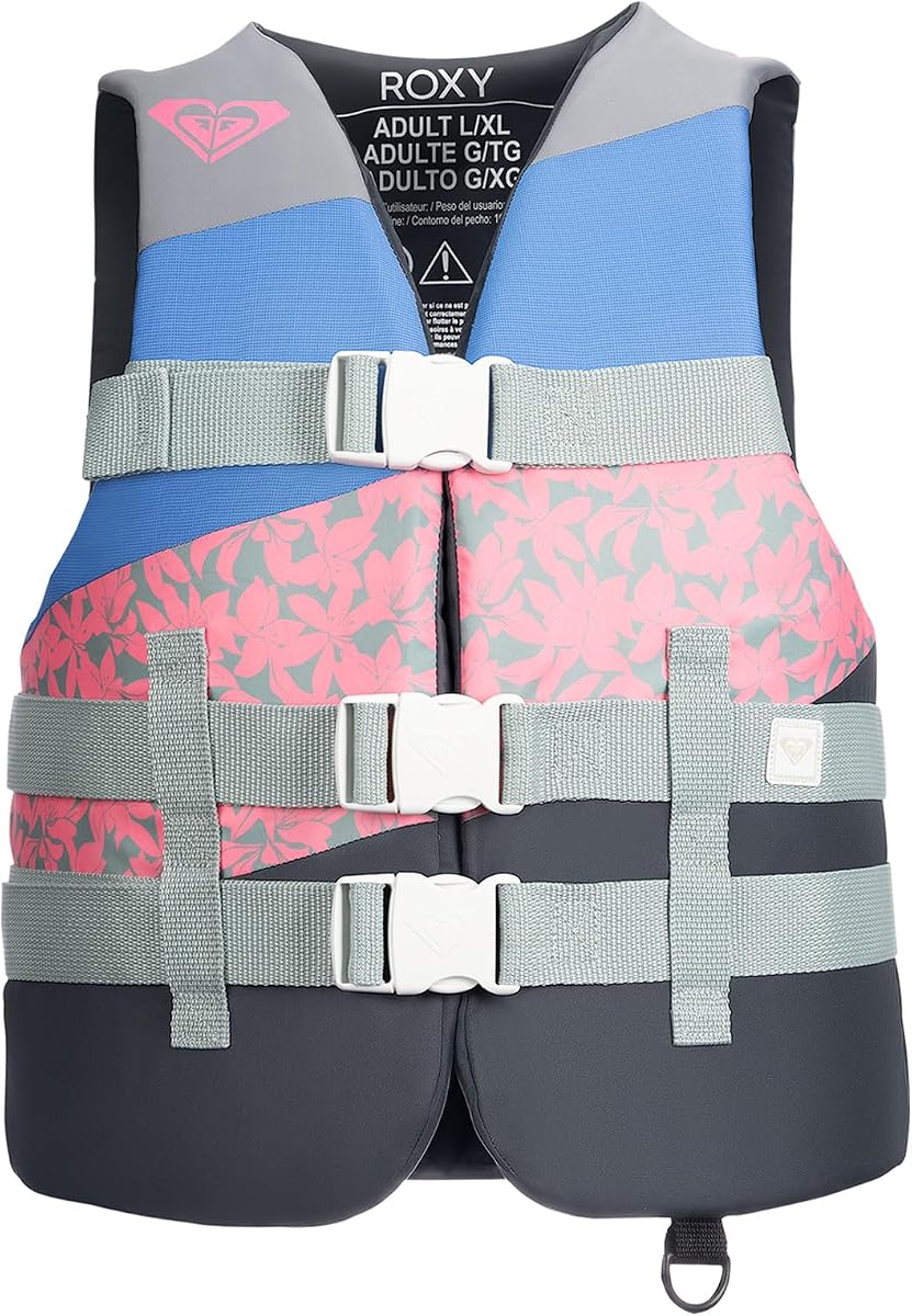 ROXY Chaleco salvavidas para mujer, aprobado por USCG tipo III PFD, chaleco salvavidas ligero de espuma EPE para adultos, para esquí acuático, wakeboard, moto acuática, canotaje, pesca, kayak, rafting, deportes acuáticos