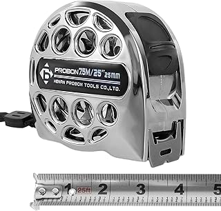 Stainless Steel Retractable Measuring Tape Easy Read Measuring Tape Tape Measure with Double-Sided Scale Waterproof Tape Measure for Household Agricultural Industrial Woodworking (25 ft)
